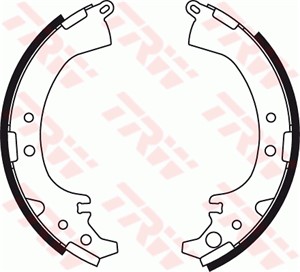 Bromsbackar, sats, Bakaxel, TOYOTA CAMRY, CAMRY Kombi, RAV 4 I, RAV 4 Cabrio I, SCEPTER Sedan