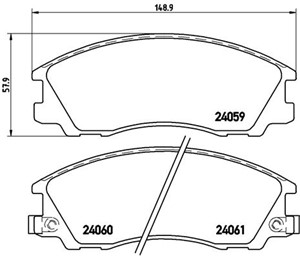 Bromsbeläggsats, Framaxel, HYUNDAI TERRACAN, 58101H1A00, 58101H1A10