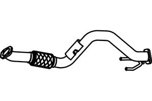 Avgasrör, Fram, AUDI,SEAT,SKODA,VW, 1K0254306K, 1K0254307J