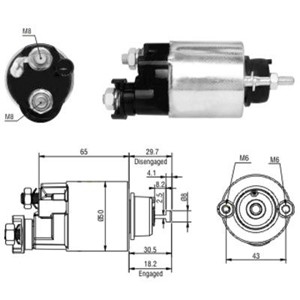Magnetswitch, startmotor, HONDA CIVIC Coupé VII, CIVIC Hatchback VII, CIVIC Sedan VII, 31200-PLR-A01*, 31200-PLR-A02*, DJDE4*, DSDEU*