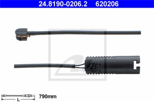 Varningssensor, bromsbeläggslitage, Bakaxel, BMW 3 [E36], 3 Cabriolet [E36], 3 Coupé [E36], 3 Touring [E36], 34 35 1 181 342, 34 35 1 18