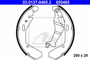 Bromsbackar, sats, Bakaxel, OPEL,SUBARU,SUZUKI,VAUXHALL, 47 06 738, 47 06 836, 53200-84E00, 5320086G00, 53200-86G00, 9214425, 9214843