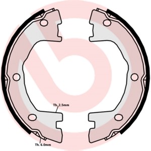 Bromsbackar, sats, Bakaxel, IVECO,NISSAN,RENAULT TRUCKS, 2992568, 2995758, 2995817, 500054631, 5801342463, 99473264, D4060MB40C