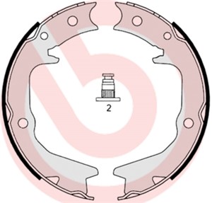Bromsbackar, sats, Bakaxel, MITSUBISHI,SUBARU, MB534875, MB668906, MB668907, MB668908, MB857295, MB857296, MB857297, MB858926, MB858927,