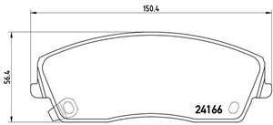 Bromsbeläggsats, Framaxel, CHRYSLER 300C, DODGE CHALLENGER Coupé, CHARGER, LANCIA THEMA, 05142555AA, 5142555AA, K05142555AA