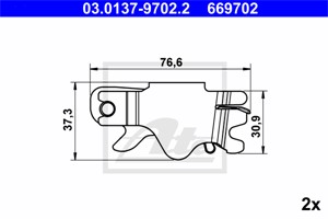 Tillbehörssats, bromsbackar, parkeringsbroms, Bakaxel, AUDI,BMW,CITROËN,FIAT,MG,PEUGEOT,PORSCHE,ROVER,VW, 34 41 6 851 439, 4224 03, 7L0