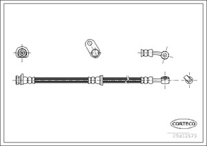 Bromsslang, Fram, Framaxel, Vänster, HONDA ACCORD VII, ACCORD Tourer VII, 01465SDAA01