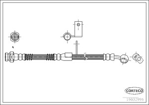 Bromsslang, Framaxel, Höger, HYUNDAI ACCENT II, ACCENT Sedan II, 5873225000