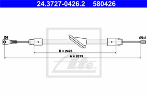 Vajer, parkeringsbroms, Fram, MERCEDES-BENZ E-KLASS [W210], E-KLASS T-Model [S210], 210 420 08 85, 210 420 18 85, A 210 420 08 85, A 210