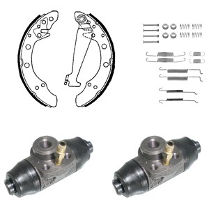 Bromsbackar, sats, Bakaxel, AUDI,SEAT,SKODA,VW