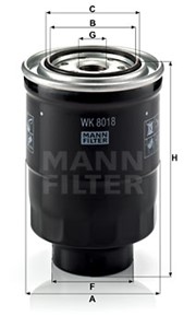 Bränslefilter, FORD RANGER, MAZDA BT-50 Pick-up, 4962893, 5091 986, 9M34 9150 BA, WE011-3ZA5-9A, WE011-3ZA5-A, YL5Z-9155-AB