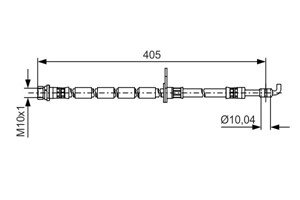 Bromsslang, framaxel höger, FORD FIESTA VI, FIESTA Van VI, 1514231, 1522923, 1718840, 8V51-2078-AC