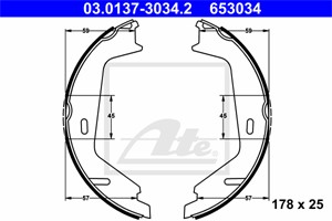 Bromsbackar, sats, Bakaxel, VOLVO XC90 I, 274504, 31262874, 8623138