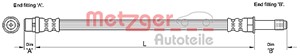 Bromsslang, Höger bak, Vänster bak, På bromsok, MERCEDES-BENZ,VW, 2E0 611 707B, 906 428 03 35, 9064280335, A 906 428 03 35, A9064280335
