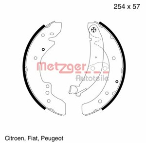 Bromsbackar, sats, Bakaxel, CITROËN,FIAT,PEUGEOT, 4241.H4, 4251.H4, 77362429, 9945885