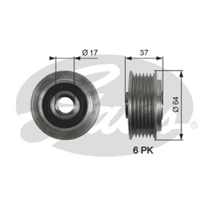 Frihjulskoppling, generator, MAZDA 3, 3 Sedan, CX-7, L3M6-18-W11, L3M6-18-W11A, L3M618W11B