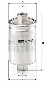 Bränslefilter, BUICK,CHEVROLET,DAEWOO,JAGUAR,LAND ROVER,LOTUS,OLDSMOBILE,OPEL,PONTIAC,ROVER, 02 C2C 4163, 25 055 129, 25055046, 25055052