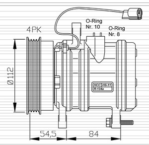 Kompressor, klimatanläggning, HYUNDAI ATOS, 013271407, 093174801, 093185197, 093294546, 13271407, 18 08 527, 68 08 605, 93174801, 931851