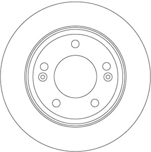 Bromsskiva, Bakaxel, HYUNDAI ELANTRA Sedan VI, IONIQ, KIA NIRO, NIRO VAN, 58411-G2300