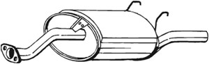 Bakre ljuddämpare, HONDA CIVIC Coupé V, CIVIC Coupé VI, CIVIC Sedan V, 18030S01E10, 18030S01E11, 18030SR1506, 18030SR1J40, 18030SR4A70,