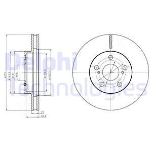 Bromsskiva, Framaxel, LEXUS CT, TOYOTA PRIUS, 4351247040, 43512-47040, 4351247050