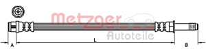 Bromsslang, Fram, Höger, Vänster, AUDI A6 C7, A6 C7 Avant, A7 Sportback, 4G 0611 707E, 4G0 611 707G, 4G0 611 707J