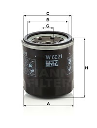 Oljefilter, CHEVROLET AVEO / KALOS Halvkombi, AVEO / KALOS Sedan, COBALT, SPARK, DAEWOO GENTRA Sedan, 25181616, 96475855, 96985730