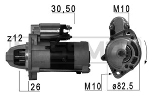 Startmotor, CHRYSLER PT CRUISER, JEEP GRAND CHEROKEE II, M002T88572, M002T88572ZC, M2T88572, M2T88572ZC