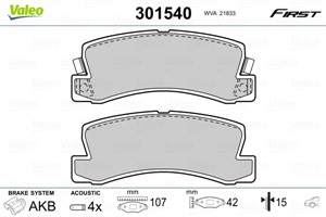 Bromsbeläggsats, Bakaxel, Framaxel, LEXUS,TOYOTA, 04466-12010, 04466-12031, 04466-12040, 04466-12070, 04466-12110, 04466-20020, 04466-20