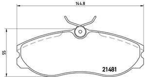 Bromsbeläggsats, Framaxel, FORD,LDV,NISSAN, 1203933, 1495951, 1954459, 1954460, 1956495, 1957042, 1L4J2K021AA, 1L4J2K021AB, 410600F025,