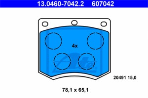 Bromsbeläggsats, Framaxel, FORD,HYUNDAI, 1540738, 1540739, 1540740, 1548635, 1568369, 1572058, 1574839, 1576612, 1576821, 1576827, 15768