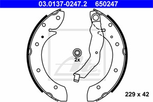 Bromsbackar, sats, Bakaxel, BMW 3 [E36], 3 Compact [E36], 3 Coupé [E36], 34 21 1 160 504, 34 21 9 067 127