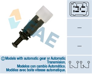 Bromsljuskontakt, MITSUBISHI,NISSAN,OPEL,RENAULT,SMART,VAUXHALL, 06 36 800, 09112452, 093171423, 11 31 2 247 333, 25320-00QAA, 4404452,