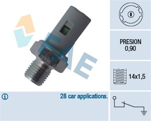 Varningsswitch, oljetryck, DACIA,NISSAN,RENAULT, 05174327AA, 05174327AB, 05174327AC, 068003610AB, 1055068-00-B, 13 54 1 719 966, 2332 29