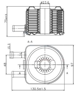 Oljekylare, motor, CITROËN,FIAT,LANCIA,PEUGEOT, 1103G7, 1103H4, 1103N1, 7L6 253 144