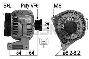 Generator, VOLVO S60 I, S80 I, V70 II, XC70 CROSS COUNTRY I, XC90 I, 8602714, 8651665, 8676499