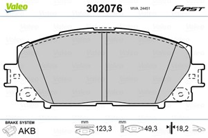 Bromsbeläggsats, Framaxel, LEXUS CT, TOYOTA PRIUS, YARIS, YARIS / VIOS Sedan, 04465-52200, 04465-52260, 04465-74040, 446552200, 44655226