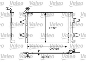 Kondensor, klimatanläggning, SEAT,SKODA,VW, 5Z0820411, 5Z0820411C, 5Z0820411D, 5Z0820411E, 6Q0820411, 6Q0820411A, 6Q0820411B, 6Q0820411E