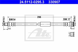 Bromsslang, Bakaxel, FIAT CROMA, CROMA Skåp / kombi, 51733731