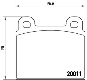 Bromsbeläggsats, PORSCHE,VW, 211698151C, 251698151, 251698151A, 251698151B, 251698151D, 251698151E