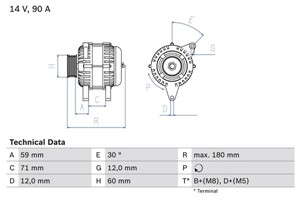 Generator, FIAT,LANCIA, 46532668, 46813061, 46841963