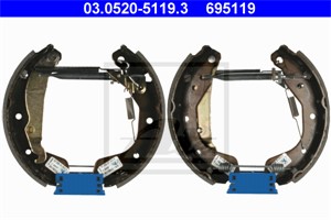 Bromsbackar, sats, Bakaxel, OPEL CORSA C, CORSA C Skåp/halvkombi, VAUXHALL CORSA Mk II