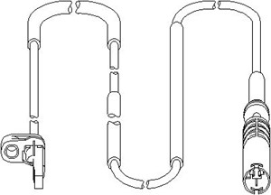 ABS-givare, Sensor, hjulvarvtal, Bakaxel, båda sidor, BMW, 3452 6 762 476, 3452 6 785 022, 3452 6 870 077