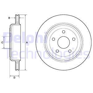 Bromsskiva, JEEP GRAND CHEROKEE IV, 68035022AB, 68035022AC, 68035022AD, 68035022AE