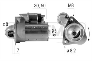 Startmotor, CHEVROLET AVEO / KALOS Halvkombi, AVEO / KALOS Sedan, MATIZ, SPARK, DAEWOO KALOS, MATIZ, 25 187 951, 96 289 430, 96 469 962,