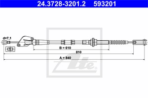 Vajer, koppling, KIA PICANTO, 41510-07110, 41510-07120