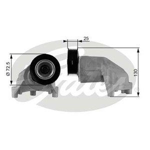 Spännrulle, flerspårsrem, FORD FOCUS I, FOCUS Sedan I, FOCUS Skåp / kombi I, FOCUS Turnier I, 1075588, 1100699, 1114737, 98MF6A228BC, 98