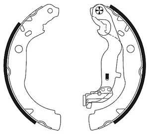 Bromsbackar, sats, Bakaxel, DACIA DUSTER, 4406 074 93R