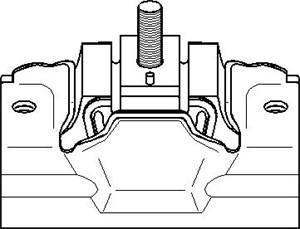 Motorkudde, Höger, CITROËN,FIAT,PEUGEOT, 1307906080, 1844 46