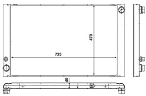 Kylare, motorkylning, AUDI A8 D3, 4E0121251F, C2C16377